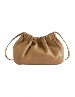 Seed Heritage Rouched Leather Crossbody Bag