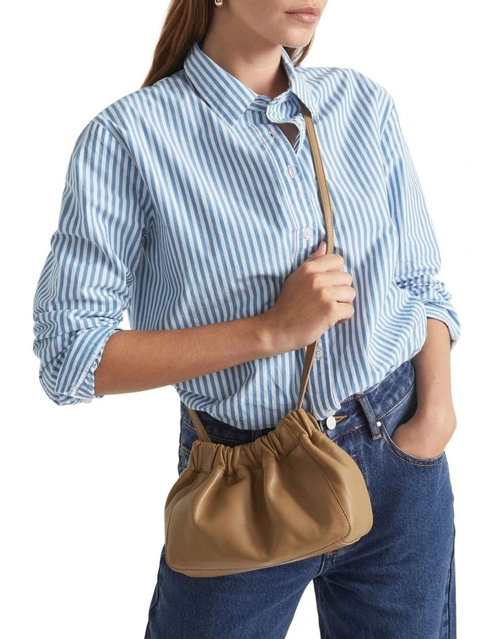 Seed Heritage Rouched Leather Crossbody Bag 4 Seed Heritage Rouched Leather Crossbody Bag - Image 2