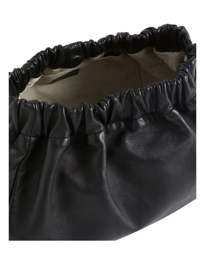 Seed Heritage Rouched Leather Clutch In Black 6 Seed Heritage Rouched Leather Clutch In Black - Image 4