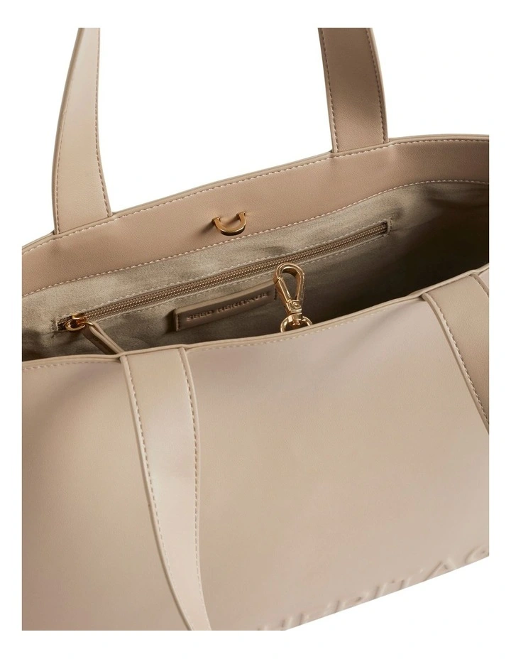 Seed Heritage Logo Detail Tote In Brown 7 Seed Heritage Logo Detail Tote In Brown - Image 5