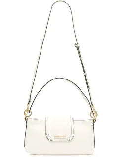 David Lawrence Matera Leather Shoulder Bag In Cream