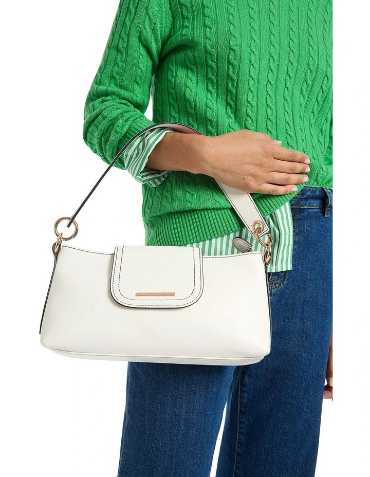 David Lawrence Matera Leather Shoulder Bag In Cream 4 David Lawrence Matera Leather Shoulder Bag In Cream - Image 2