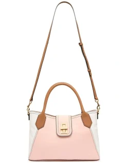 David Lawrence Mesina Leather Bag In Cream Multi