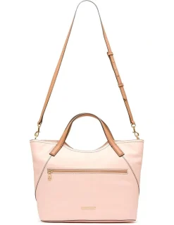 David Lawrence Novara Leather Tote Bag In Pink