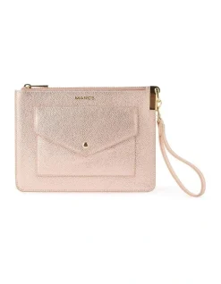 Marcs Kenedy Leather Pouch In Gold