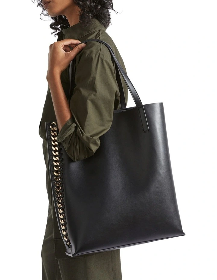 Seed Heritage Chain Tote In Black 5 Seed Heritage Chain Tote In Black - Image 3