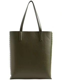Seed Heritage Chain Tote In Dark Fern