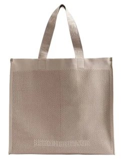 Seed Heritage Knitted Tote In Light Storm