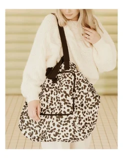 OiOi Fold-Up Tote Dalmatian In Multi -Mocha shop 990610120 2 720x928