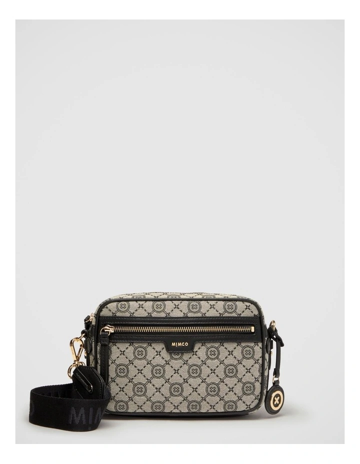 Mimco Mim-gram Crossbody Bag In Black Light Gold 7 Mimco Mim-gram Crossbody Bag In Black Light Gold - Image 5