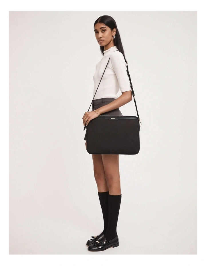 Mimco Classico Laptop Bag In Black Light Gold 4 Mimco Classico Laptop Bag In Black Light Gold - Image 2