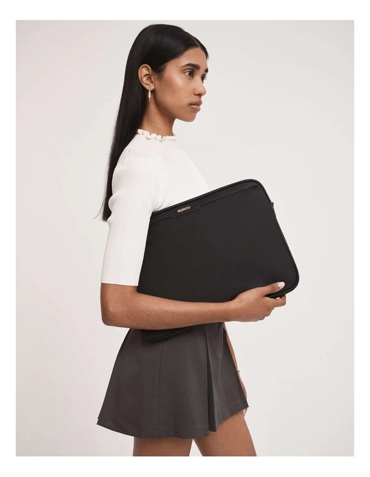 Mimco Classico Laptop Bag In Black Light Gold 6 Mimco Classico Laptop Bag In Black Light Gold - Image 4