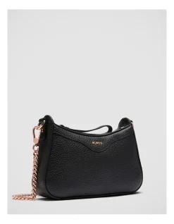 Mimco Jett Mini Crossbody Bag In Black Rose Gold