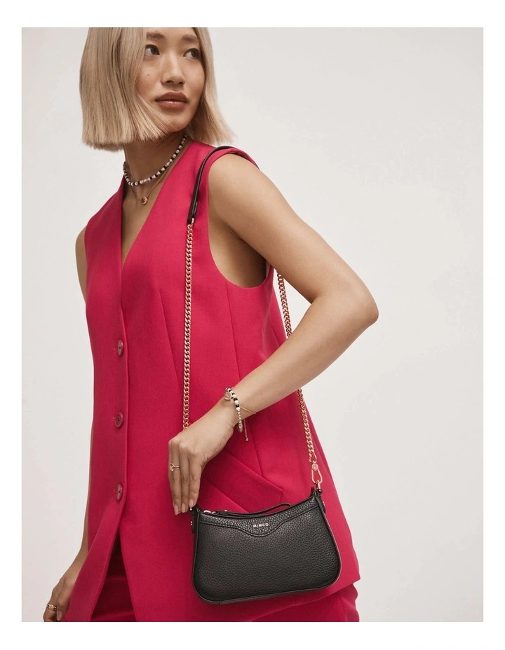 Mimco Jett Mini Crossbody Bag In Black Rose Gold 4 Mimco Jett Mini Crossbody Bag In Black Rose Gold - Image 2