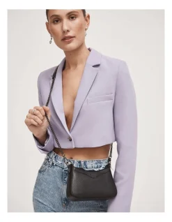 Mimco Jett Mini Crossbody Bag In Black Gunmetal -Mocha shop 990626050 2 720x928