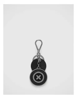 Mimco D-vine Keyring In Black Gunmetal