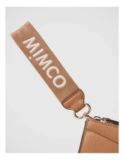 Mimco Webbing Wrist Strap In Caramel