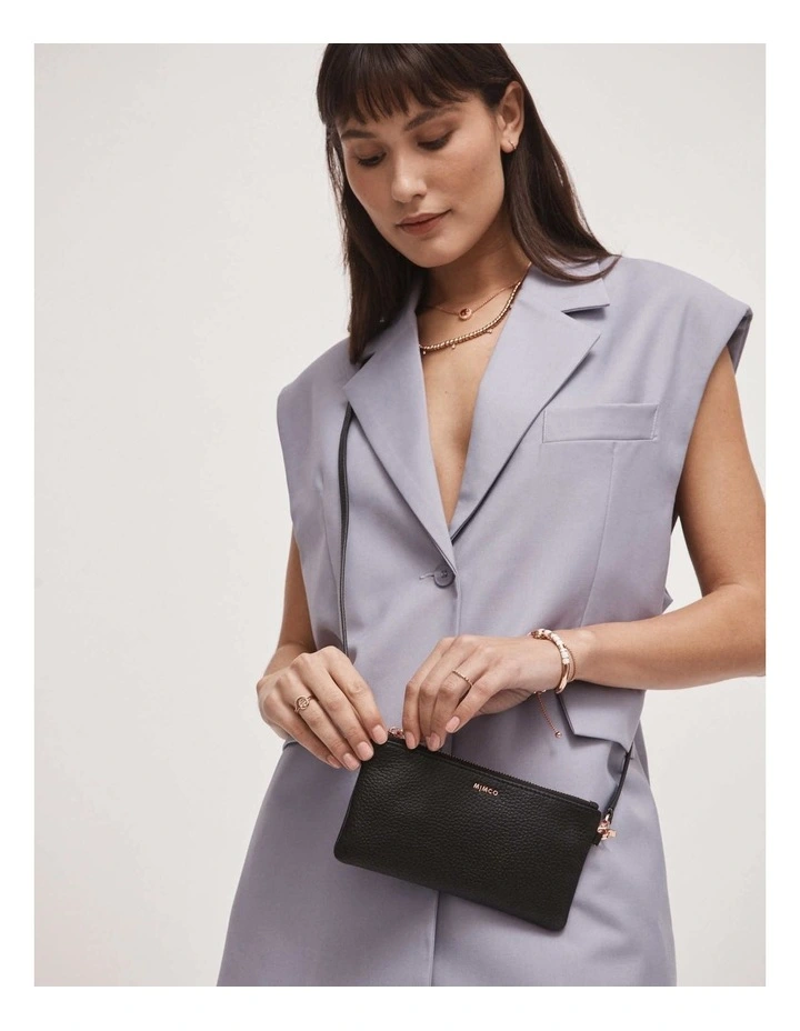 Mimco Classico Small Crossbody Pouch In Black Rose Gold 4 Mimco Classico Small Crossbody Pouch In Black Rose Gold - Image 2