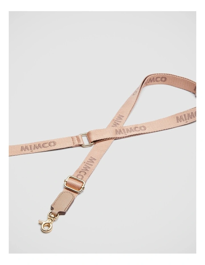 Mimco Tech Webbing Bag Strap In Almond Light Gold 3 Mimco Tech Webbing Bag Strap In Almond Light Gold