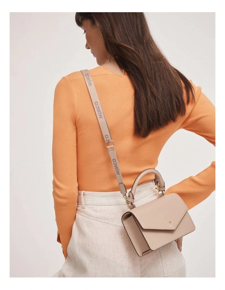 Mimco Tech Webbing Bag Strap In Almond Light Gold 4 Mimco Tech Webbing Bag Strap In Almond Light Gold - Image 2