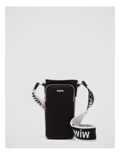 Mimco Stevie Drink Crossbody Bag In Black White