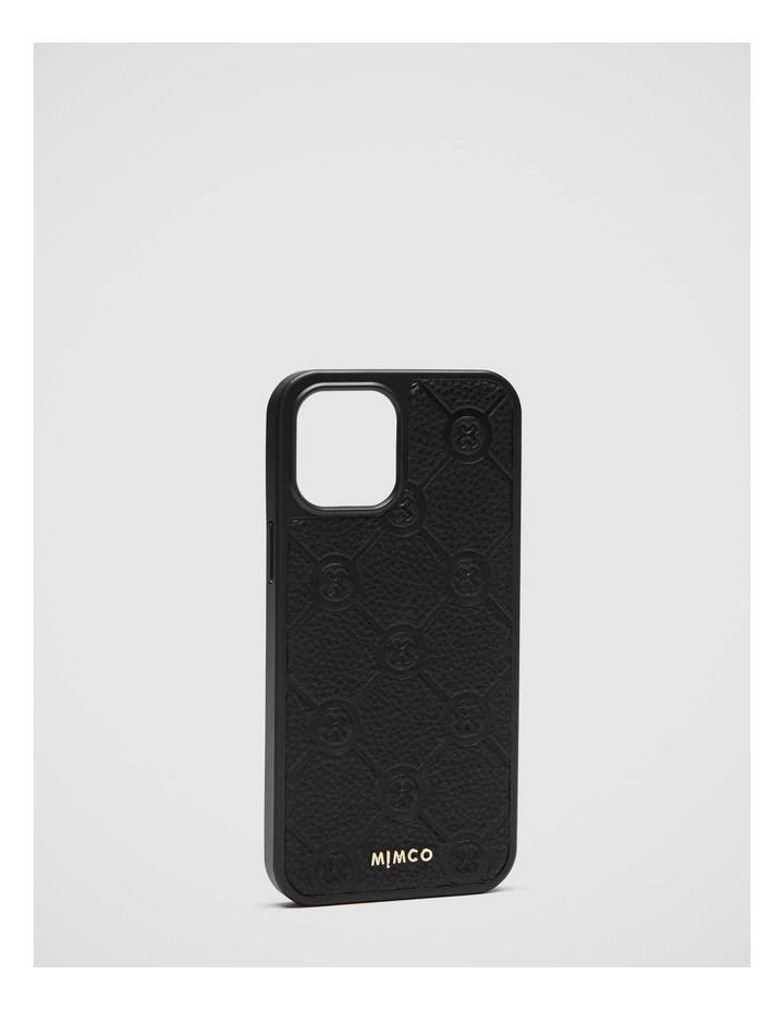 Mimco Mim-gram Phone Case For Iphone 13 Pro Max In Black Light Gold 3 Mimco Mim-gram Phone Case For Iphone 13 Pro Max In Black Light Gold