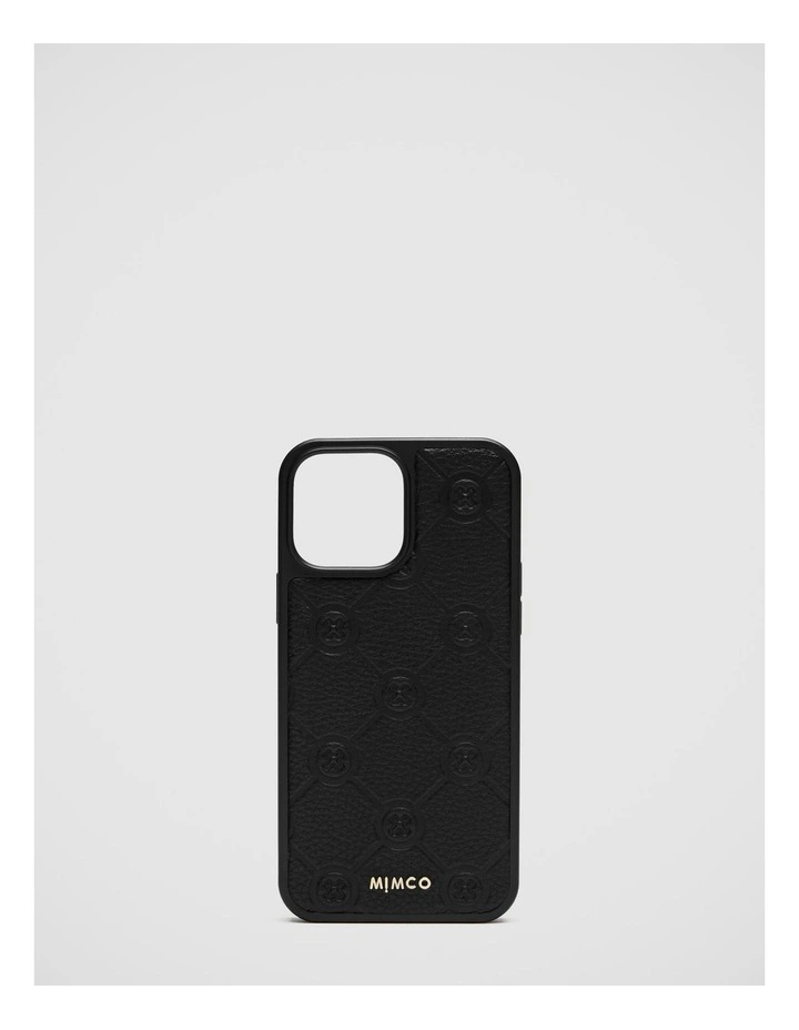Mimco Mim-gram Phone Case For Iphone 13 Pro Max In Black Light Gold 4 Mimco Mim-gram Phone Case For Iphone 13 Pro Max In Black Light Gold - Image 2