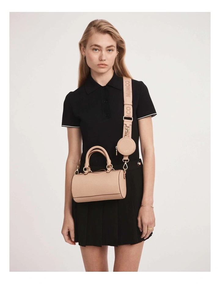 Mimco Jett Cylinder Crossbody Bag In Almond 4 Mimco Jett Cylinder Crossbody Bag In Almond - Image 2