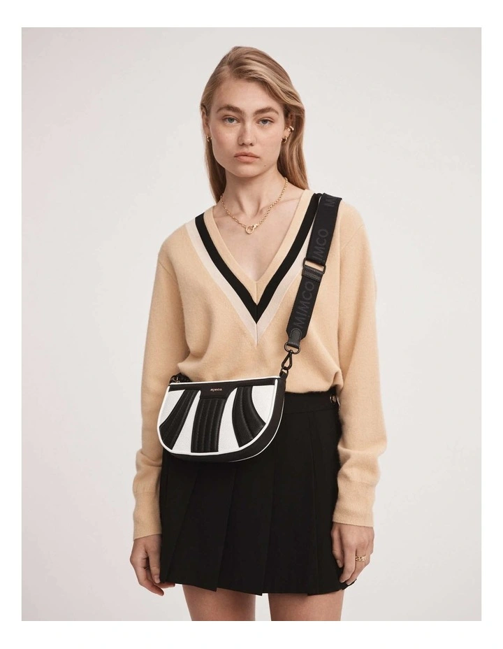 Mimco Jagger Crossbody Bag In Black White 4 Mimco Jagger Crossbody Bag In Black White - Image 2