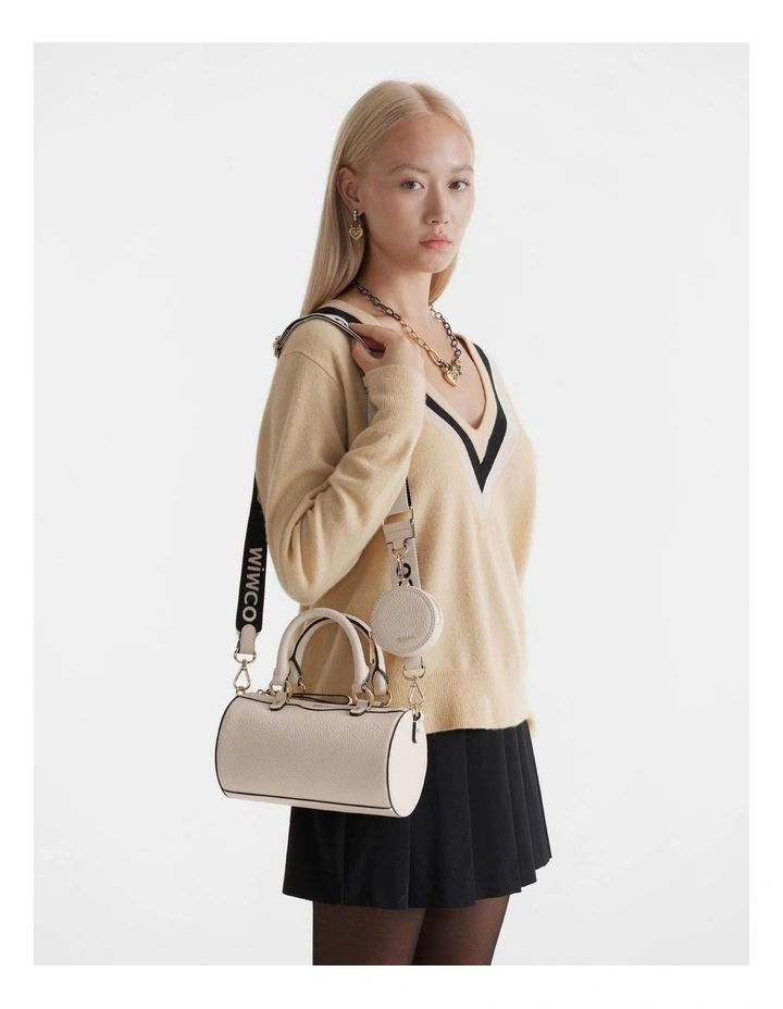 Mimco Jett Cylinder Crossbody Bag In Pearl 4 Mimco Jett Cylinder Crossbody Bag In Pearl - Image 2
