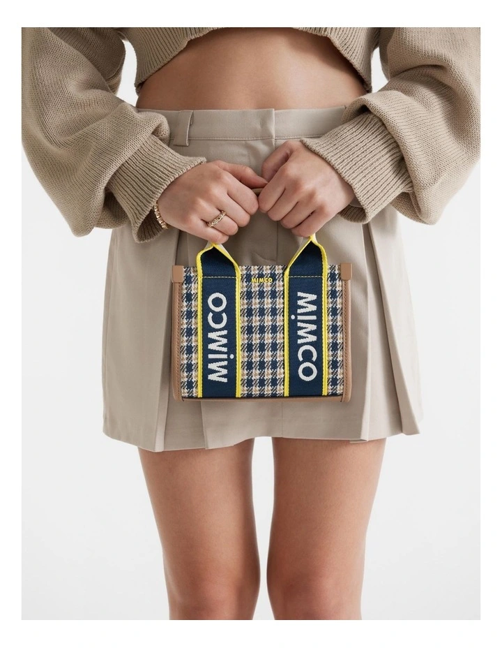 Mimco Stevie Micro Tote Crossbody Bag In Navy 5 Mimco Stevie Micro Tote Crossbody Bag In Navy - Image 3