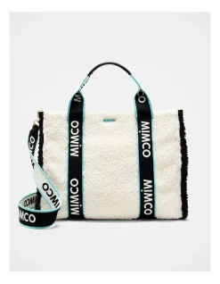 Mimco Stevie Tote Bag In Natural Black