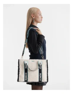 Mimco Stevie Tote Bag In Natural Black 9 Mimco Stevie Tote Bag In Natural Black -Mocha shop 992403100 3 720x928