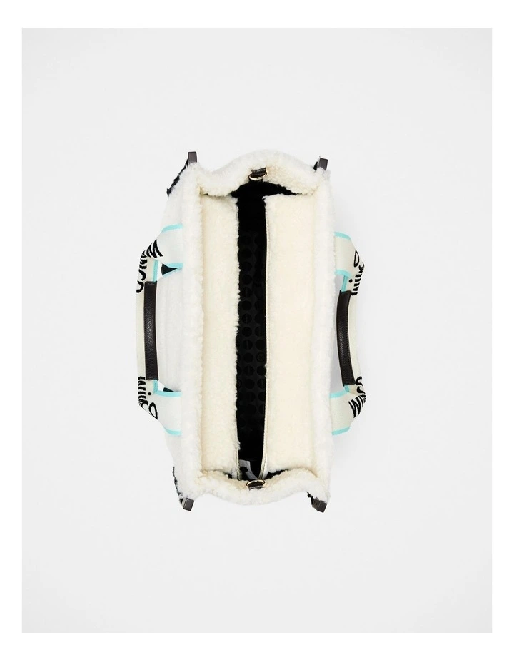 Mimco Stevie Tote Bag In Natural Black 7 Mimco Stevie Tote Bag In Natural Black - Image 5