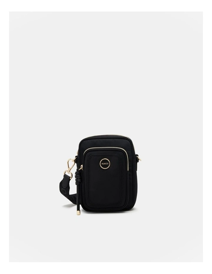 Mimco Nextalgia Phone Crossbody Bag In Black Light Gold 3 Mimco Nextalgia Phone Crossbody Bag In Black Light Gold
