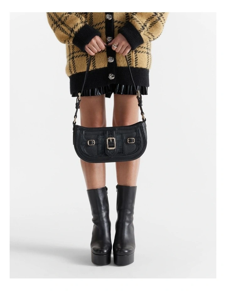 Mimco Zeppelin Shoulder Bag In Black Light Gold 6 Mimco Zeppelin Shoulder Bag In Black Light Gold - Image 4