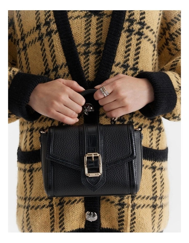 Mimco Zeppelin Crossbody Bag In Black Light Gold 6 Mimco Zeppelin Crossbody Bag In Black Light Gold - Image 4