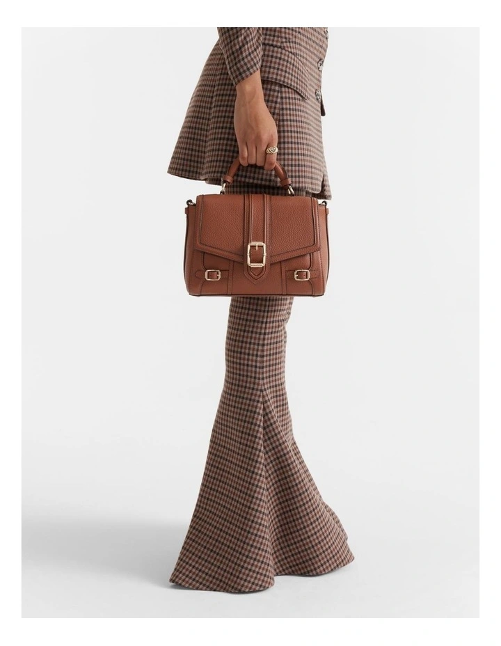 Mimco Zeppelin Satchel Bag In Cognac 6 Mimco Zeppelin Satchel Bag In Cognac - Image 4