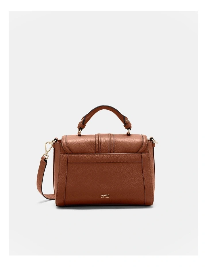 Mimco Zeppelin Satchel Bag In Cognac 7 Mimco Zeppelin Satchel Bag In Cognac - Image 5