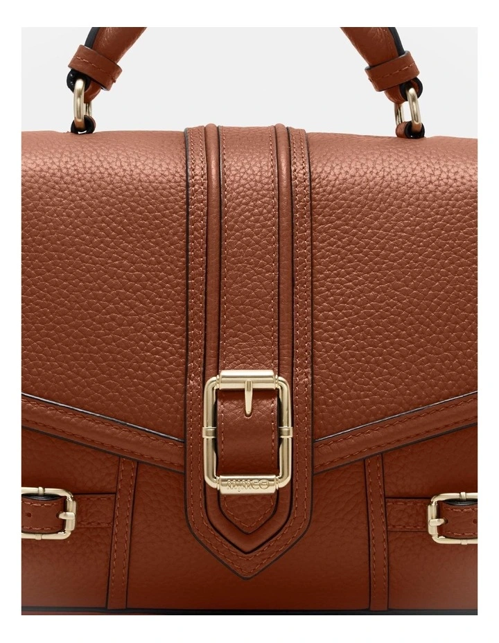 Mimco Zeppelin Satchel Bag In Cognac 8 Mimco Zeppelin Satchel Bag In Cognac - Image 6