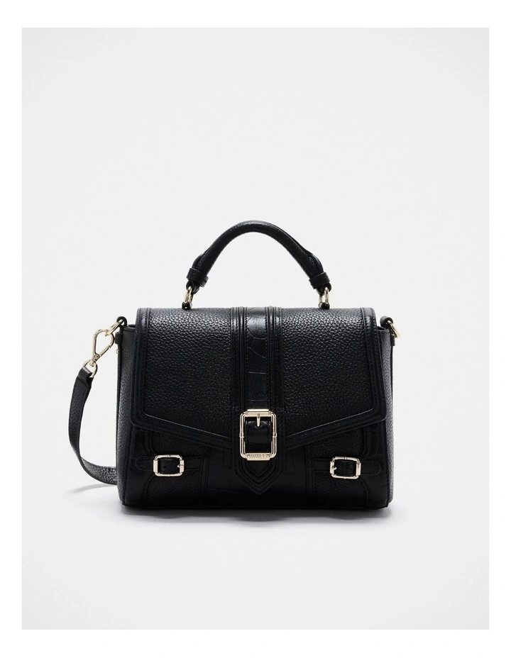 Mimco Zeppelin Satchel Bag In Black Light Gold 3 Mimco Zeppelin Satchel Bag In Black Light Gold