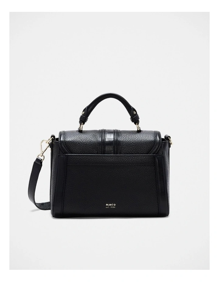 Mimco Zeppelin Satchel Bag In Black Light Gold 7 Mimco Zeppelin Satchel Bag In Black Light Gold - Image 5