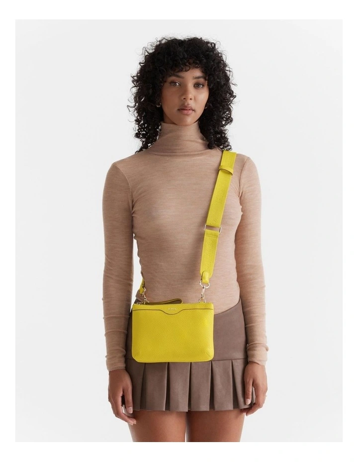 Mimco Jett Duo Crossbody Bag In Spiced Chartreuse 4 Mimco Jett Duo Crossbody Bag In Spiced Chartreuse - Image 2