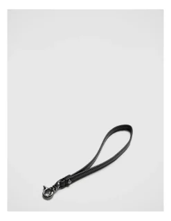 Mimco Link Wrist Strap In Black Gunmetal