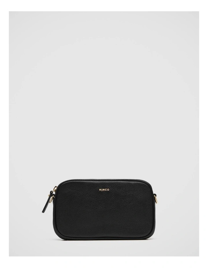 Mimco Classico Gusset Medium Pouch In Black Light Gold 3 Mimco Classico Gusset Medium Pouch In Black Light Gold