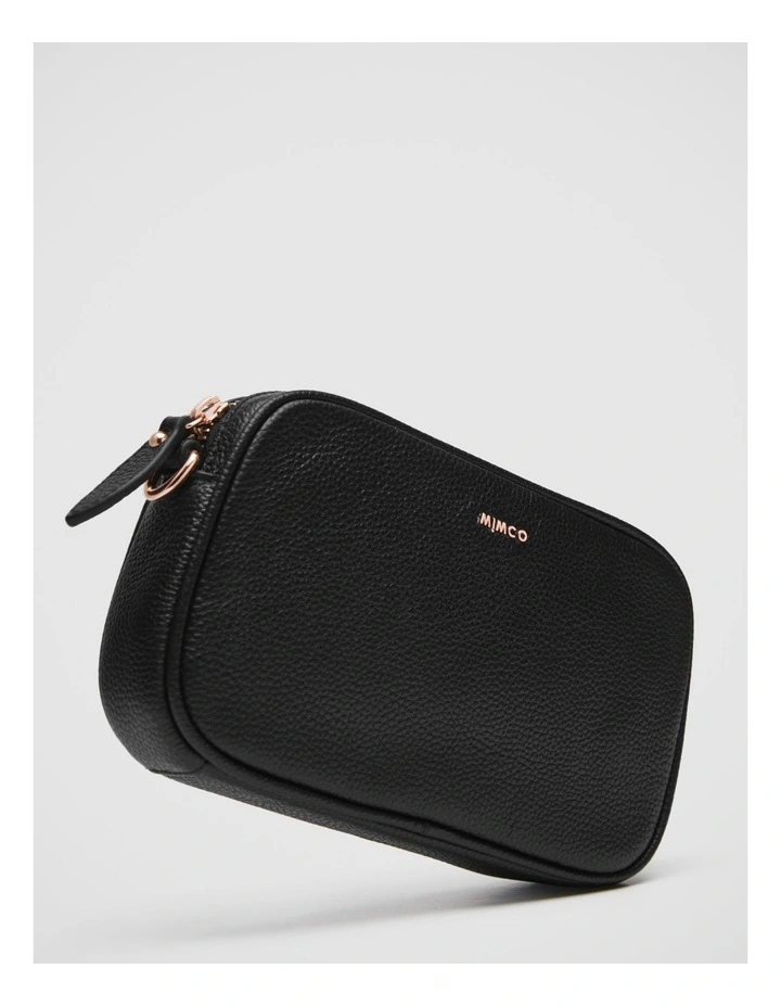 Mimco Classico Gusset Medium Pouch In Black Rose Gold 5 Mimco Classico Gusset Medium Pouch In Black Rose Gold - Image 3