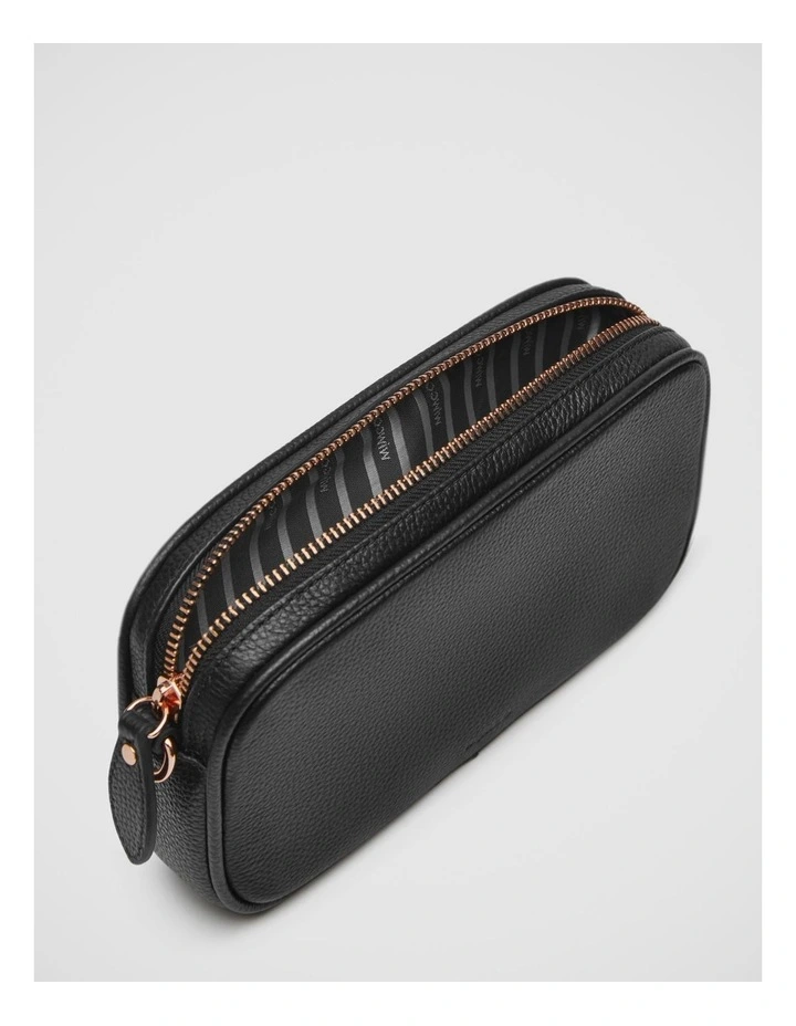 Mimco Classico Gusset Medium Pouch In Black Rose Gold 7 Mimco Classico Gusset Medium Pouch In Black Rose Gold - Image 5