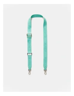 Mimco Webbing Bag Strap In Lagoon