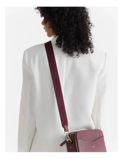 Mimco Webbing Bag Strap In Rich Berry -Mocha shop 992648980 3 720x928