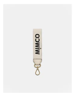 Mimco Webbing Wrist Strap In Pearl